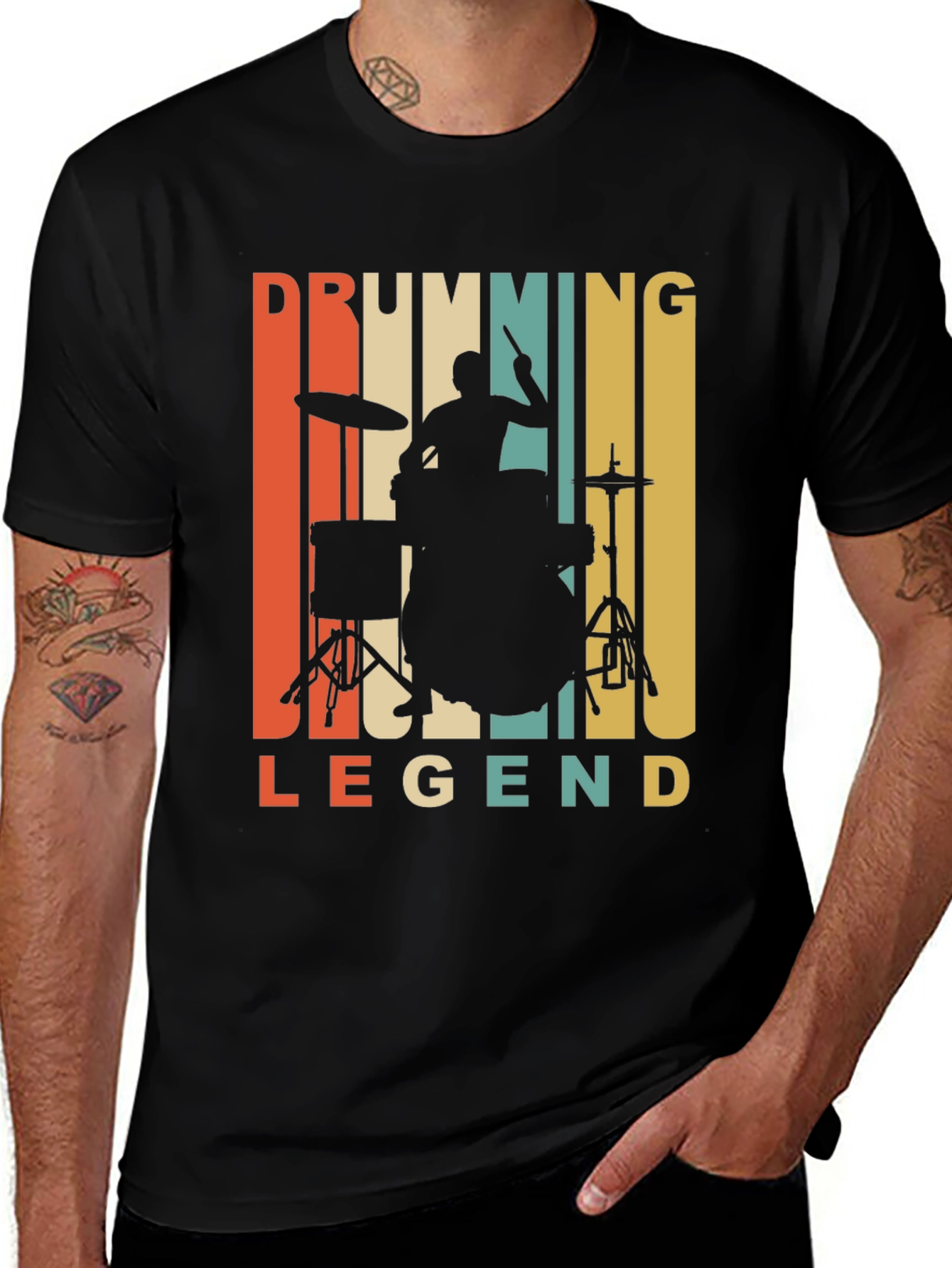 Drumming Legend T-Shirt - Retro Style