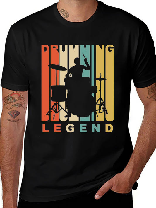 Drumming Legend T-Shirt - Retro Style