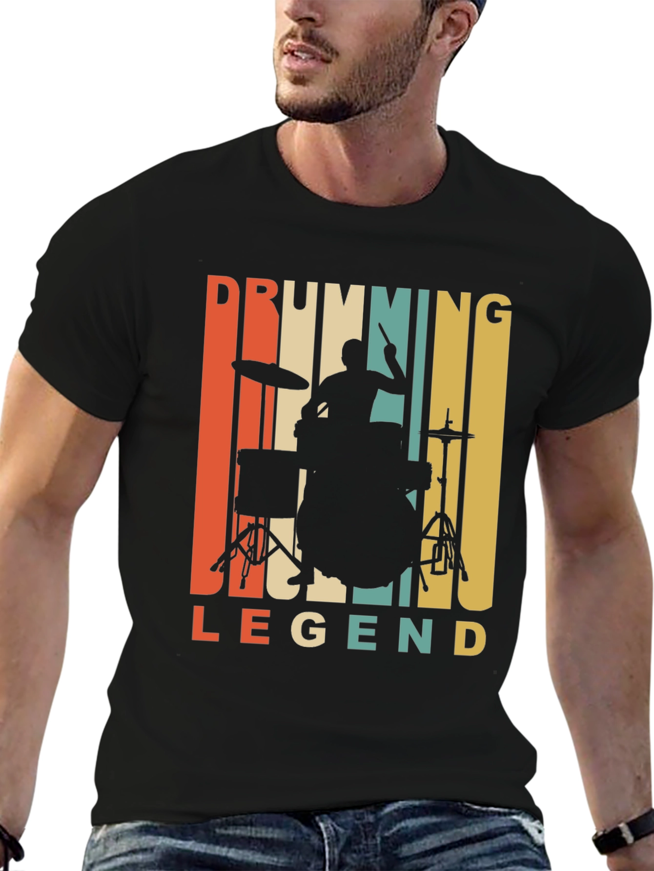 Drumming Legend T-Shirt - Retro Style