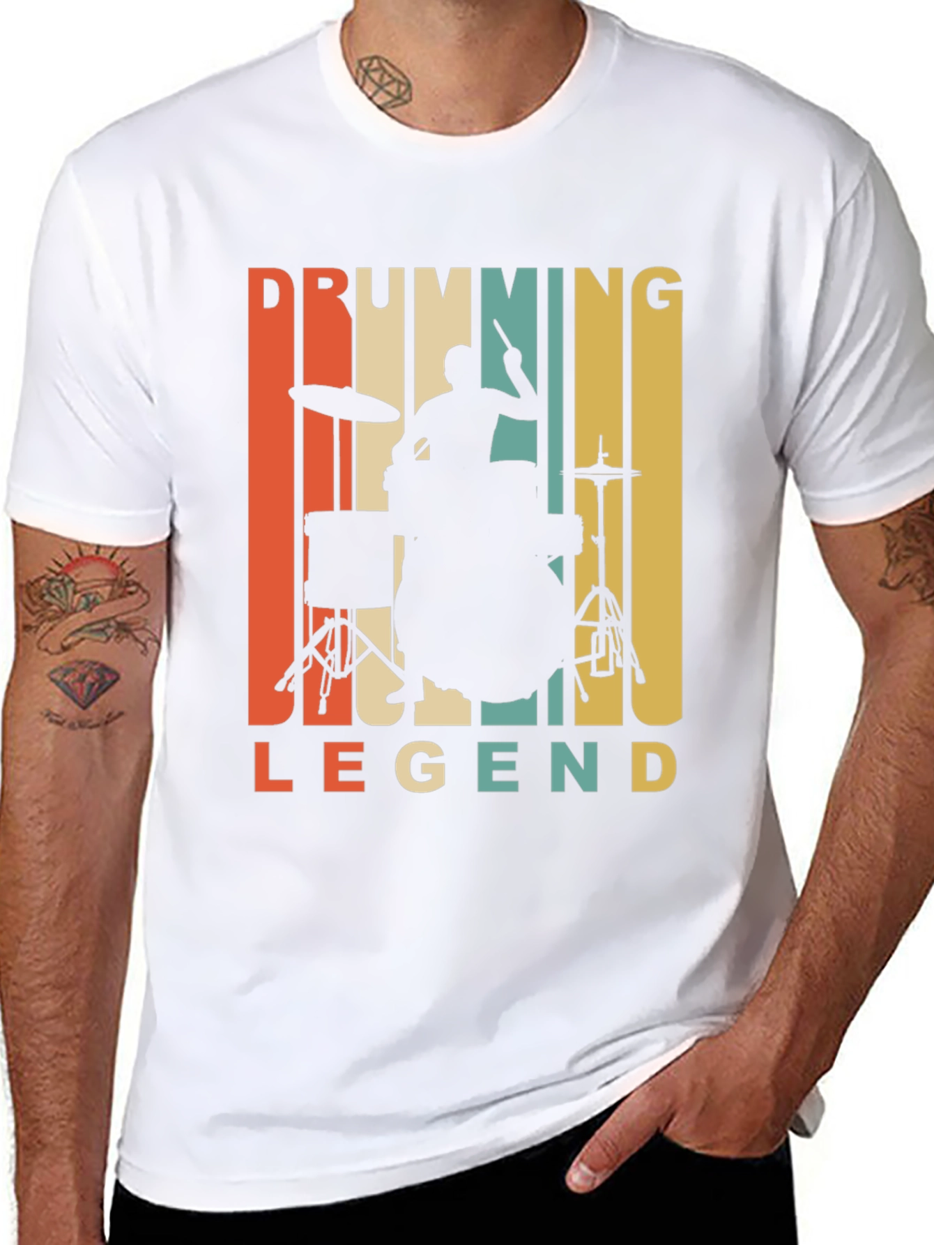 Drumming Legend T-Shirt - Retro Style