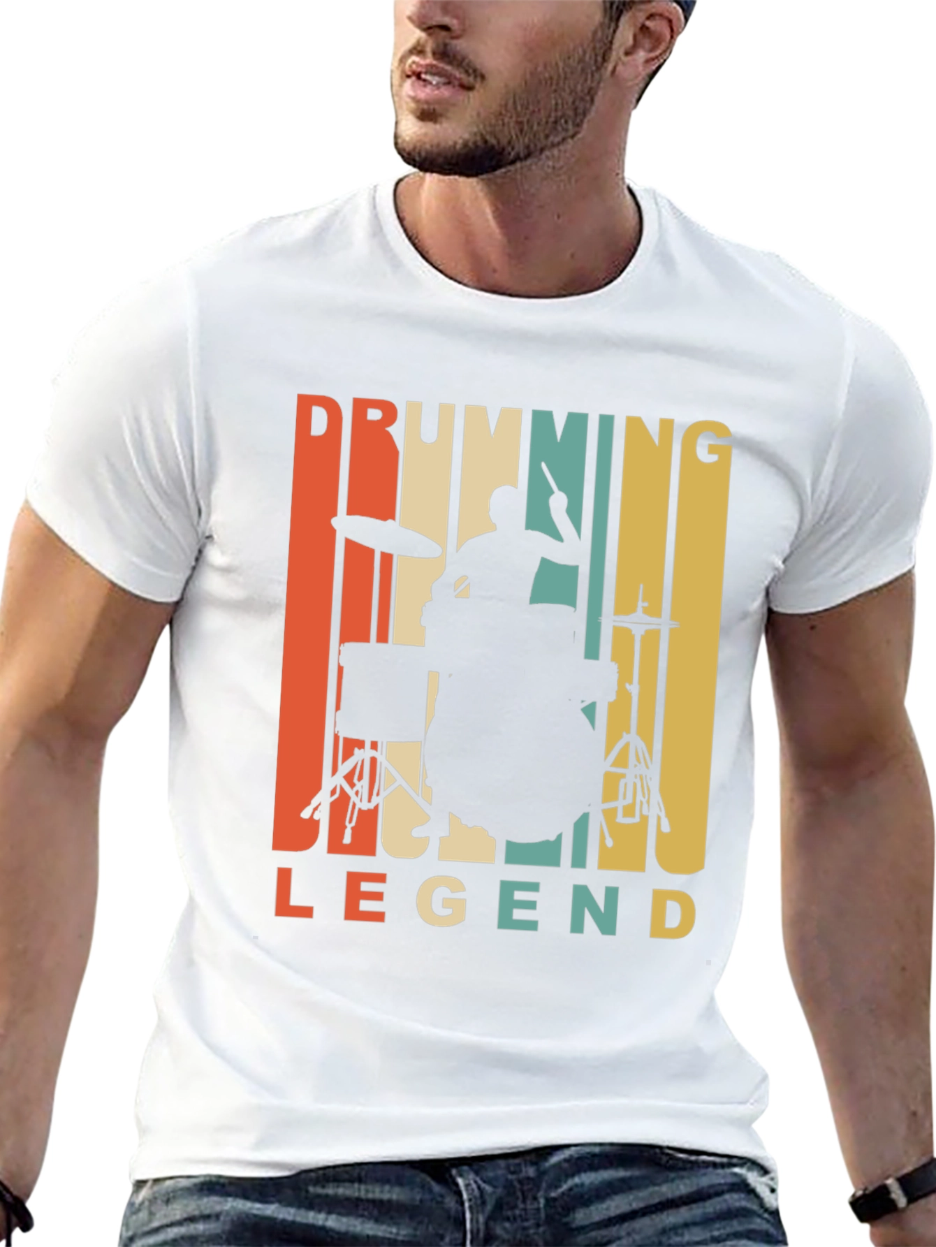 Drumming Legend T-Shirt - Retro Style