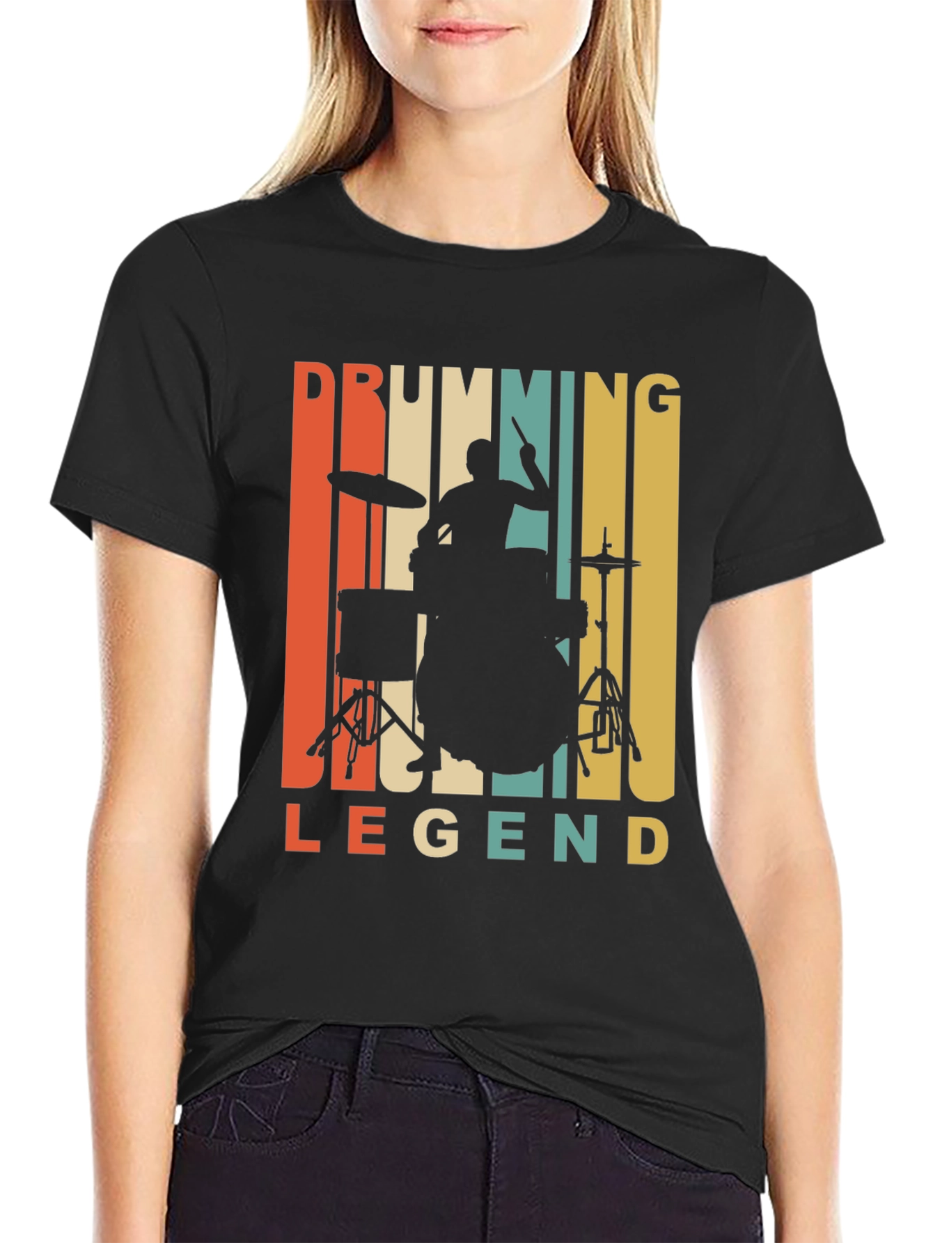 Drumming Legend T-Shirt - Retro Style