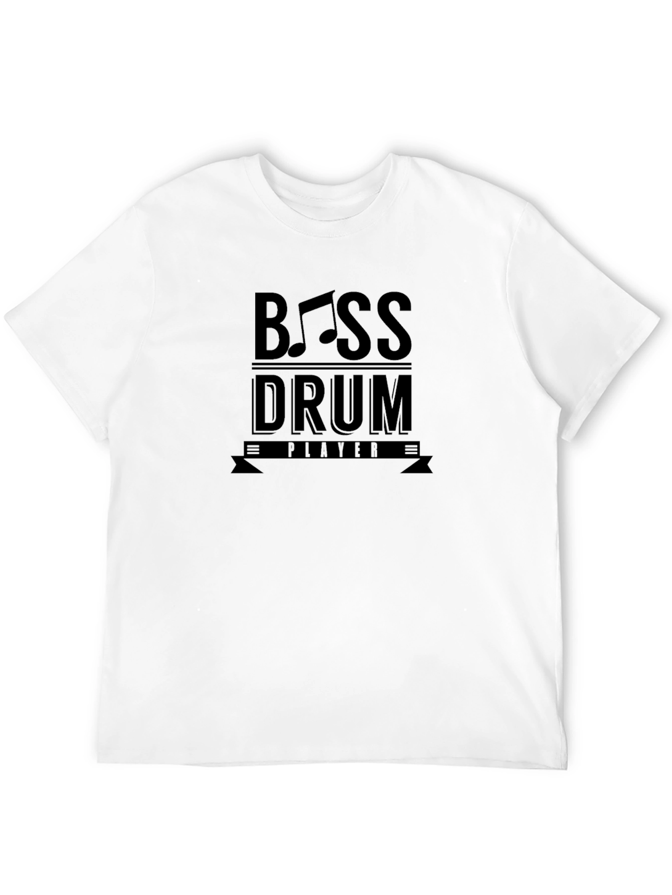 Bass Drum Player Black Graphic T-Shirt