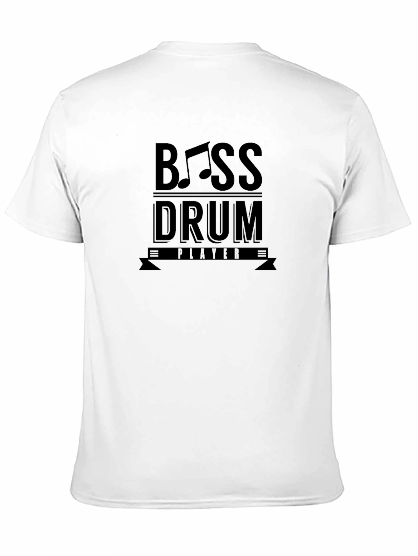Bass Drum Player Black Graphic T-Shirt