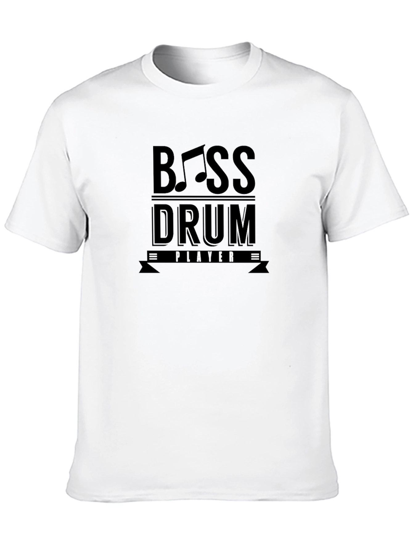 Bass Drum Player Black Graphic T-Shirt