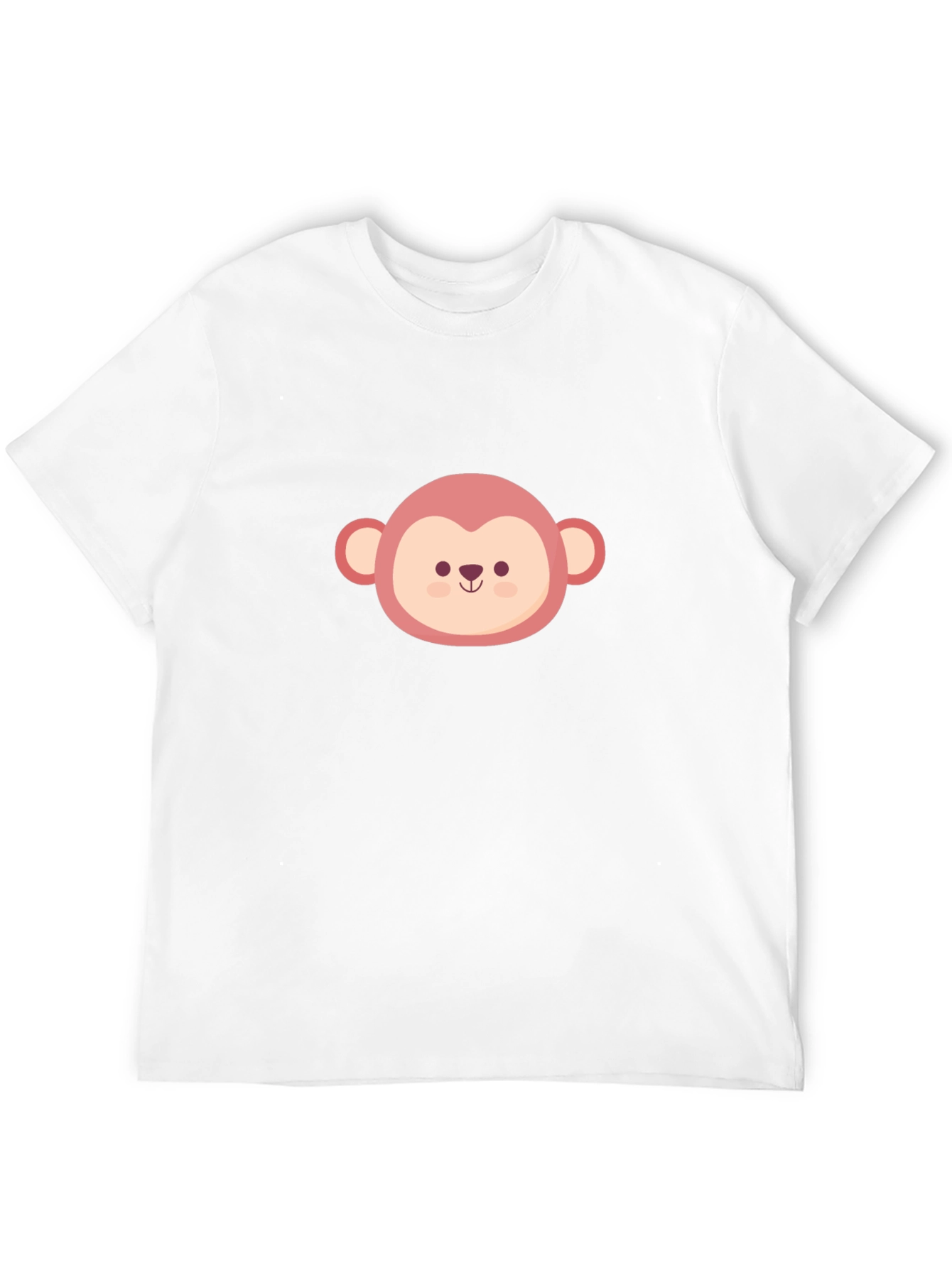 Cute Monkey Face Graphic Tee - Black Unisex T-Shirt