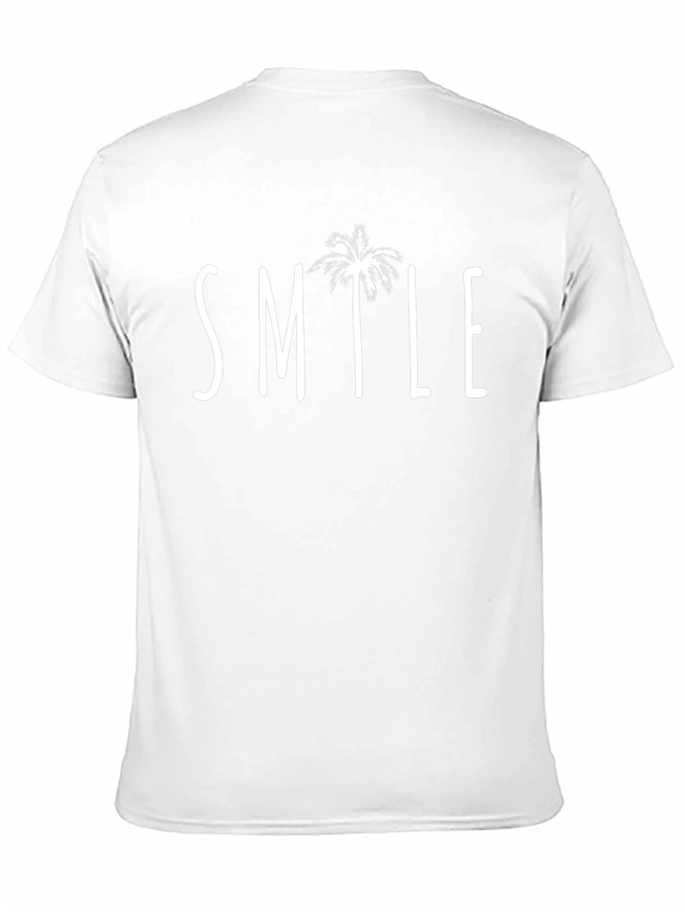 Smile Palm Tree Graphic Tee - Casual Comfort