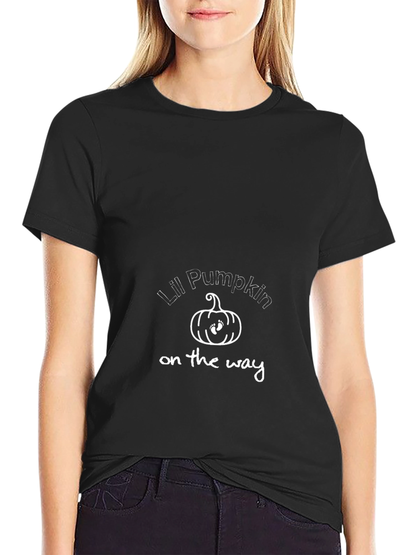 Lil Pumpkin On The Way Maternity T-Shirt