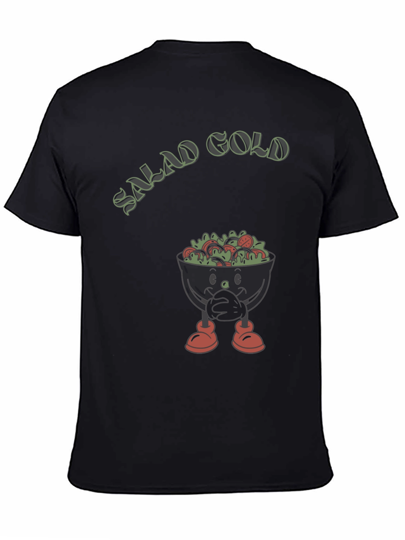 Salad Gold Graphic T-Shirt Funny Food Tee