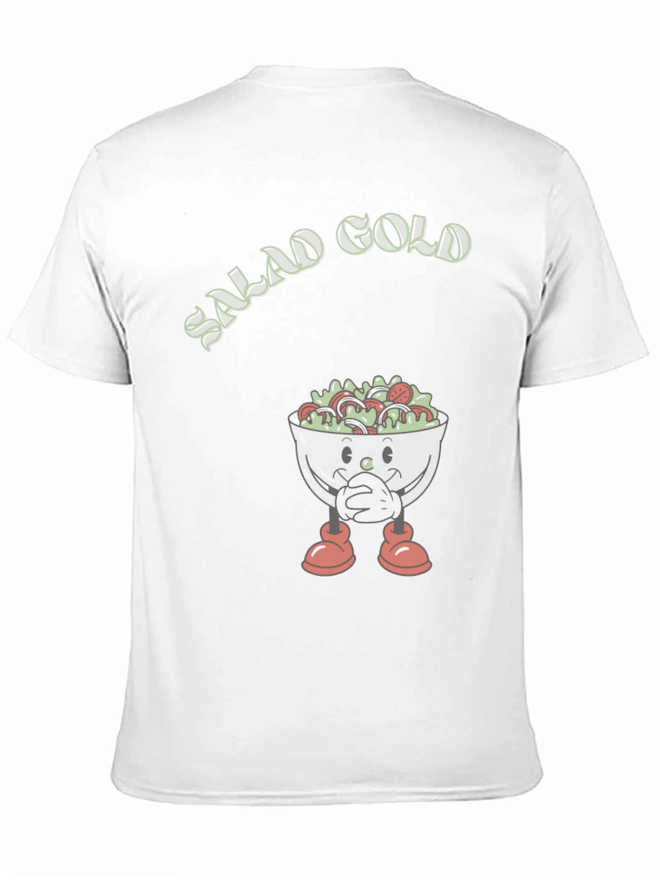 Salad Gold Graphic T-Shirt Funny Food Tee