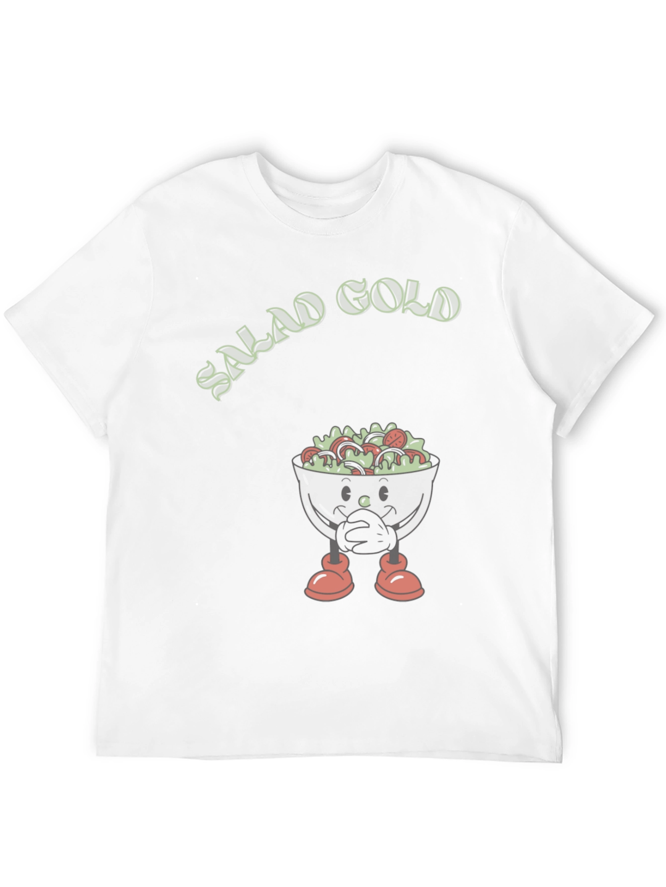 Salad Gold Graphic T-Shirt Funny Food Tee