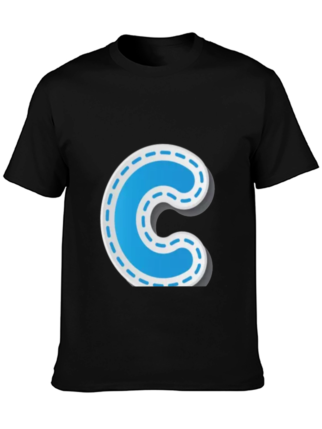 Fun Letter C Black T-Shirt