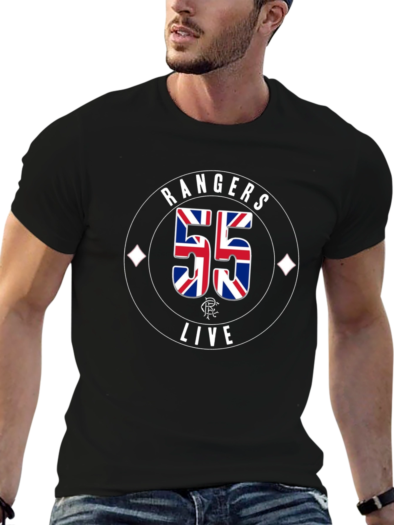 Rangers FC 55 Champions T-Shirt - Black