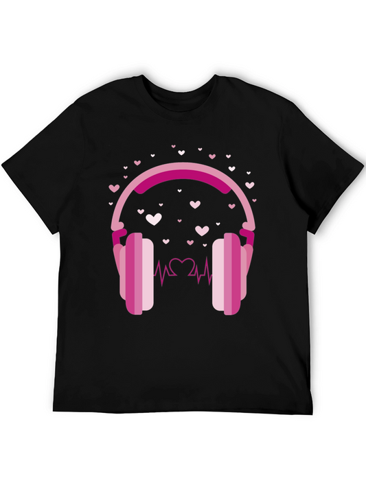 Heartbeat Headphones Graphic Tee