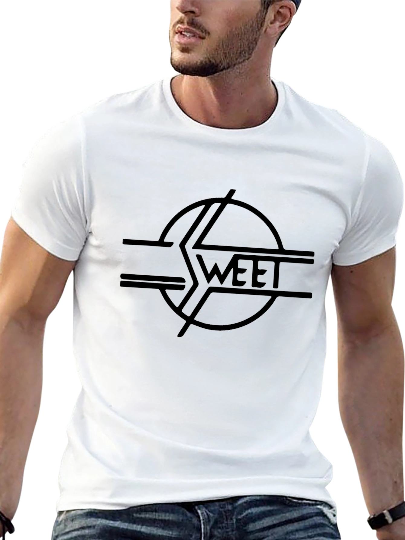 Sweet Band Logo Black T-Shirt - Classic Rock Tee