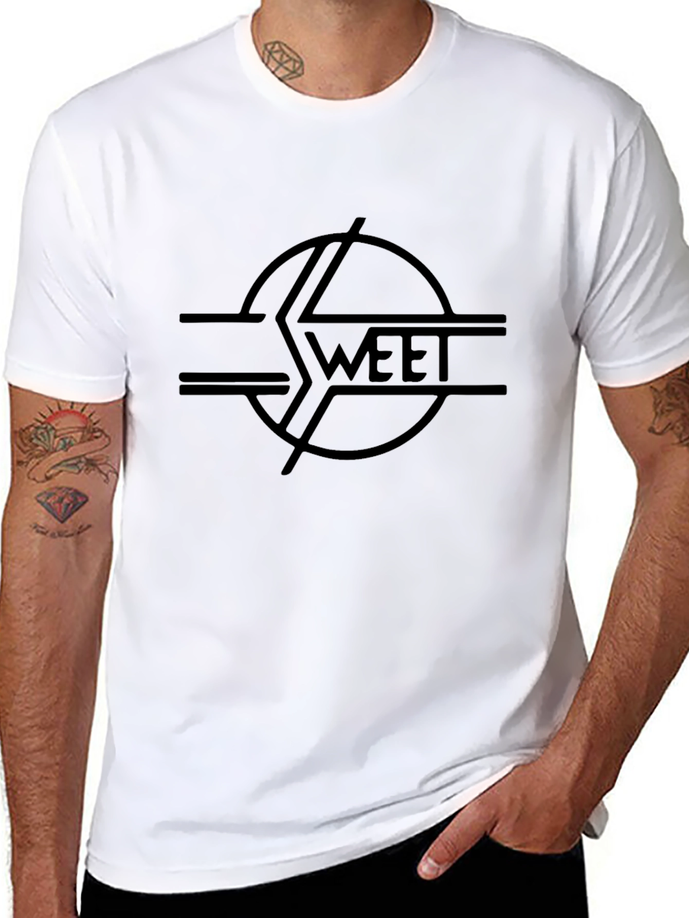 Sweet Band Logo Black T-Shirt - Classic Rock Tee