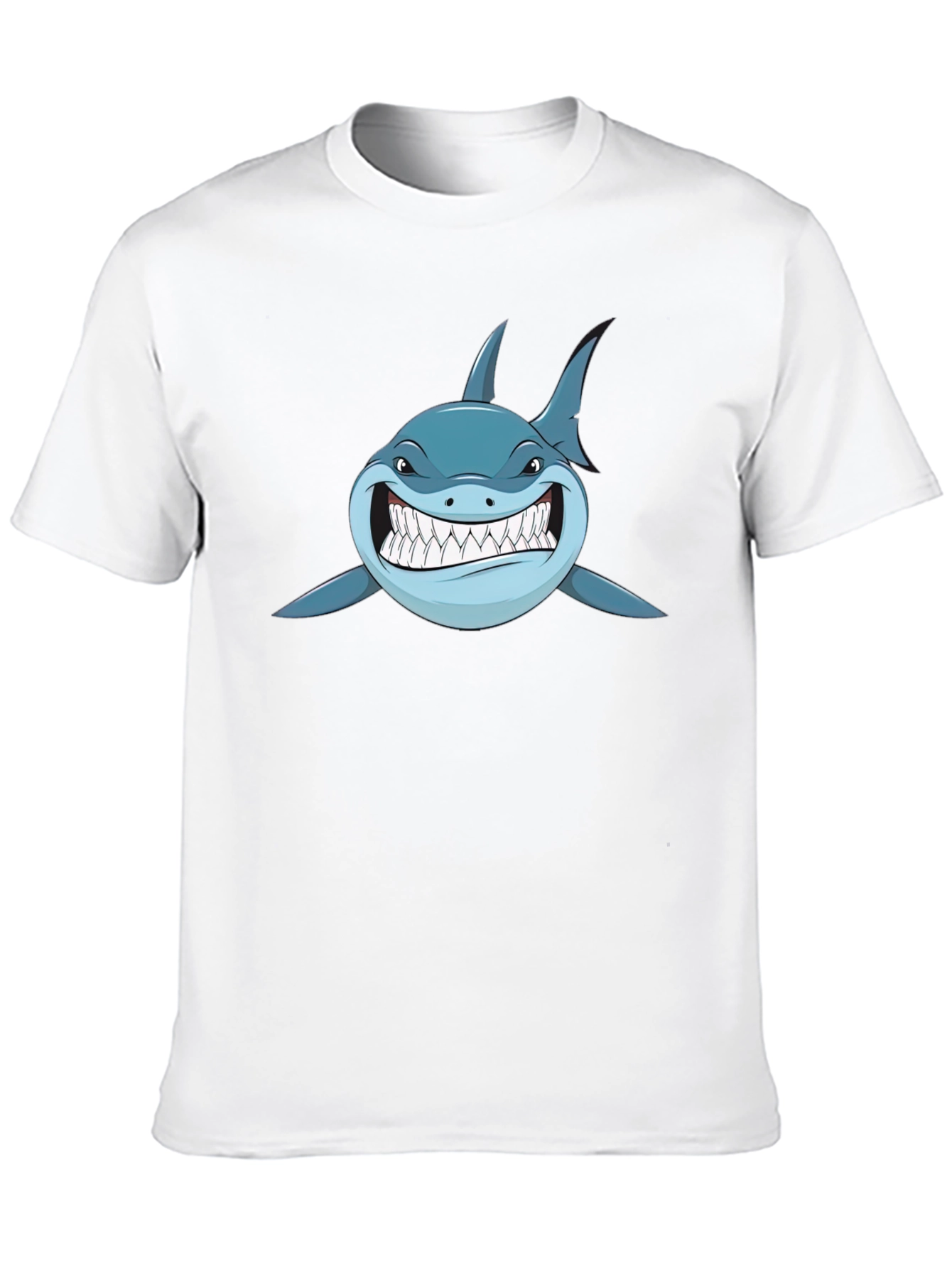 Shark Graphic Print Black T-Shirt for Men