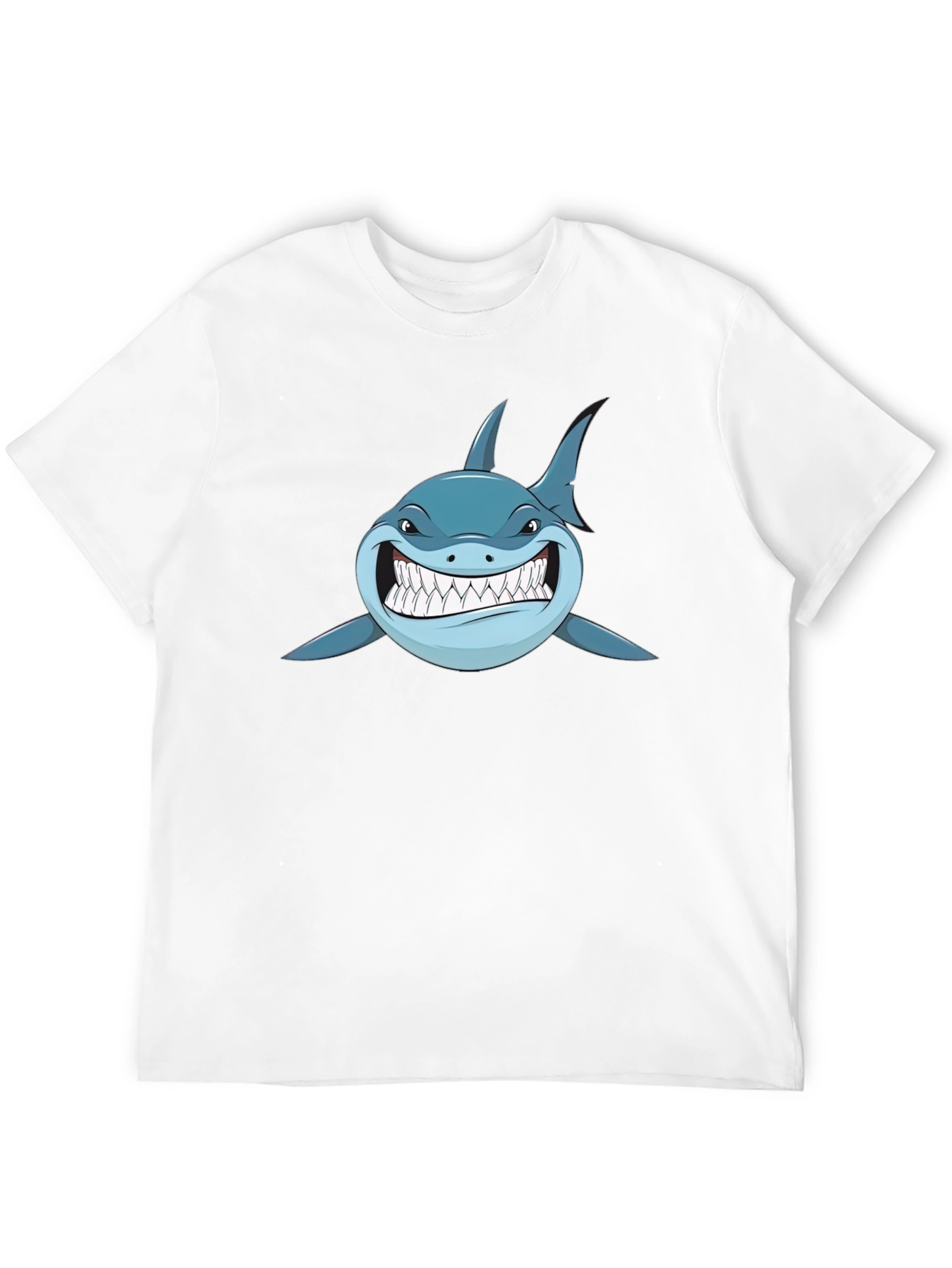 Shark Graphic Print Black T-Shirt for Men