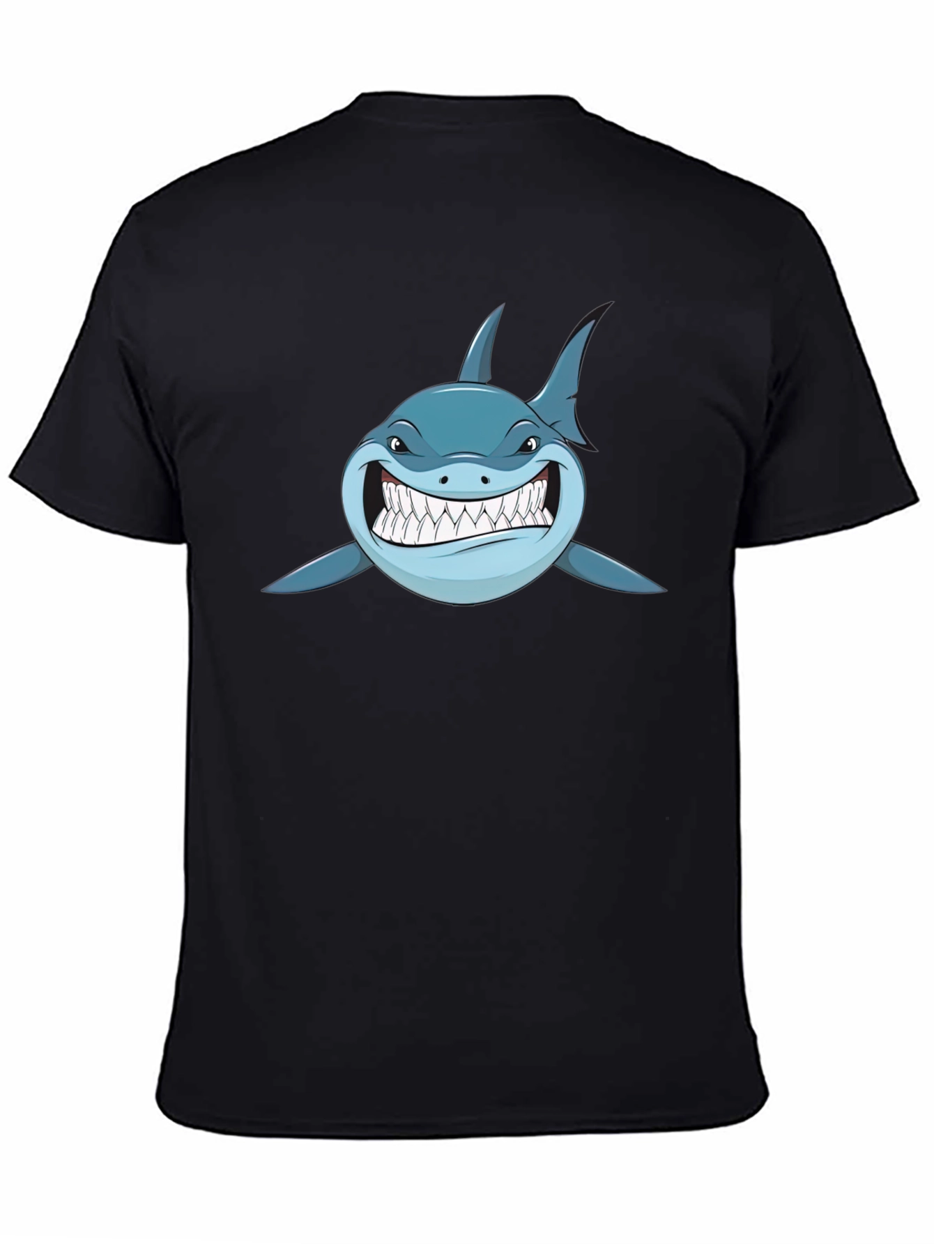 Shark Graphic Print Black T-Shirt for Men