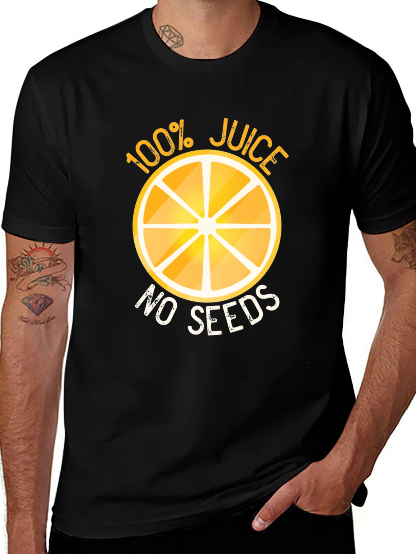 100% Juice No Seeds Funny Graphic T-Shirt