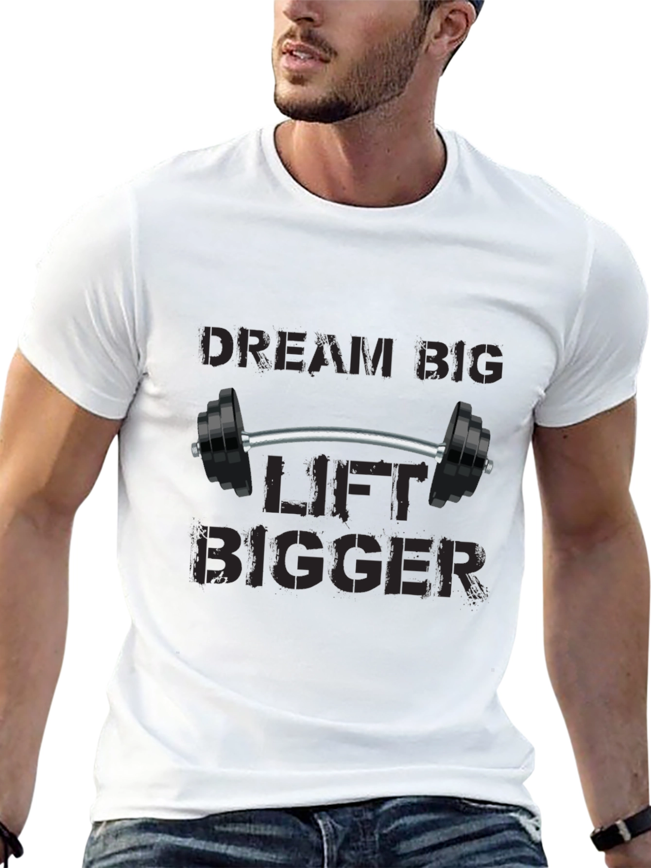 Dream Big Lift Bigger Black T-Shirt