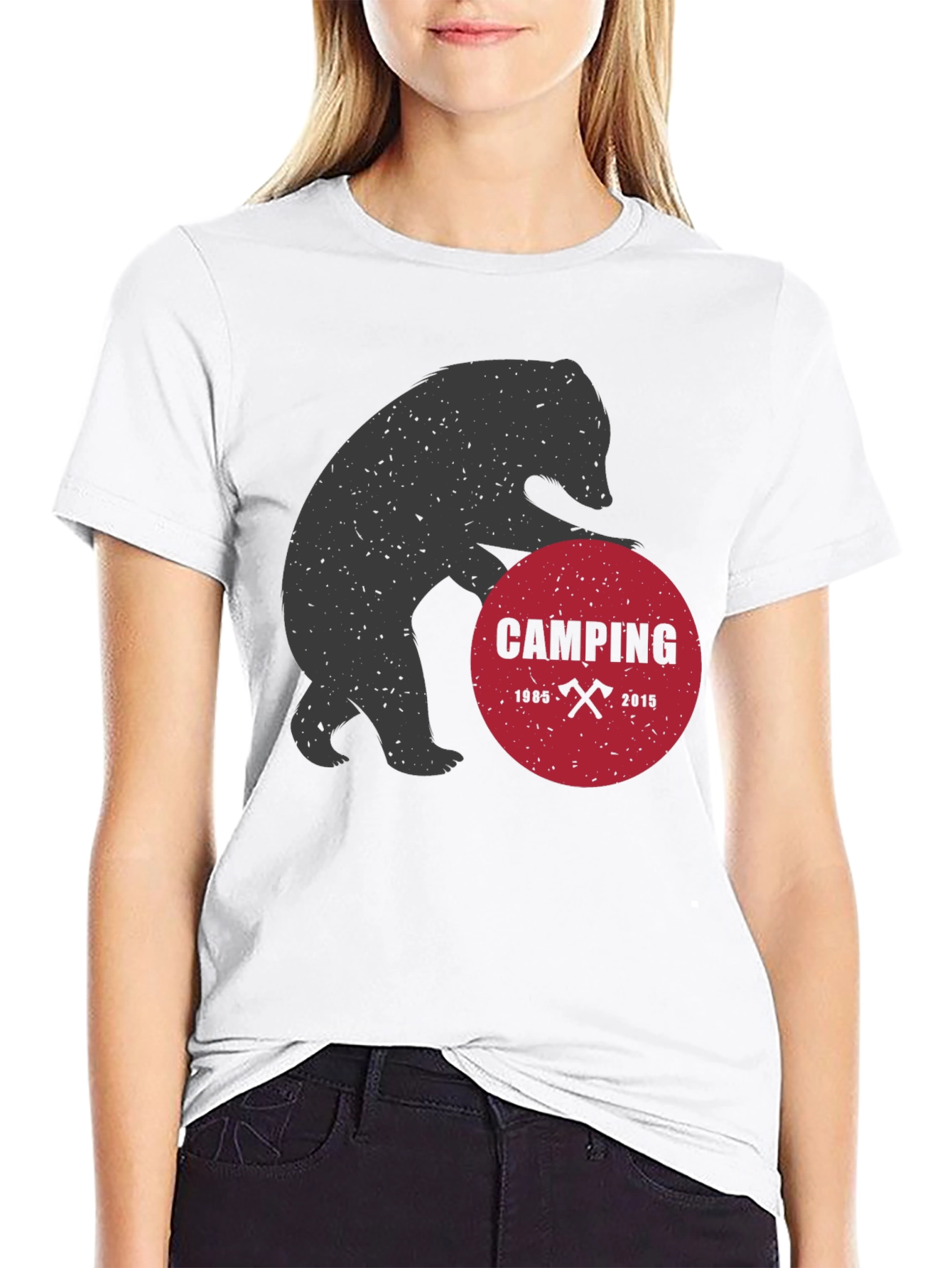 Camping Bear Graphic Tee - Adventure Ready!