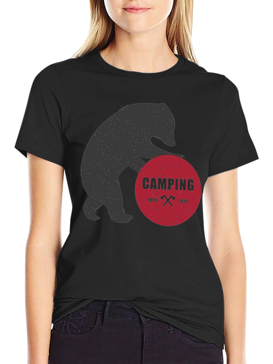Camping Bear Graphic Tee - Adventure Ready!