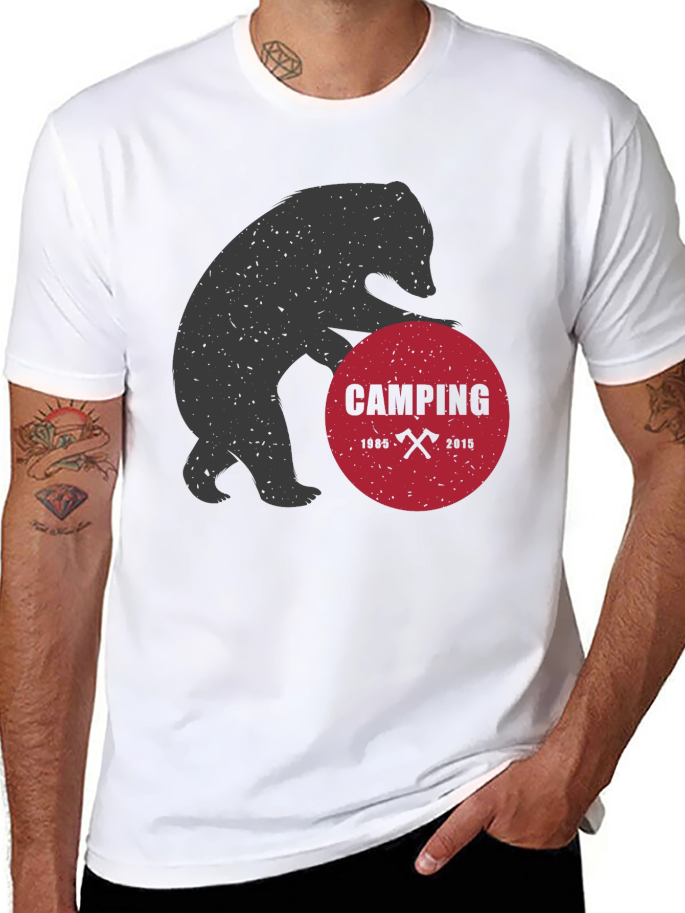 Camping Bear Graphic Tee - Adventure Ready!