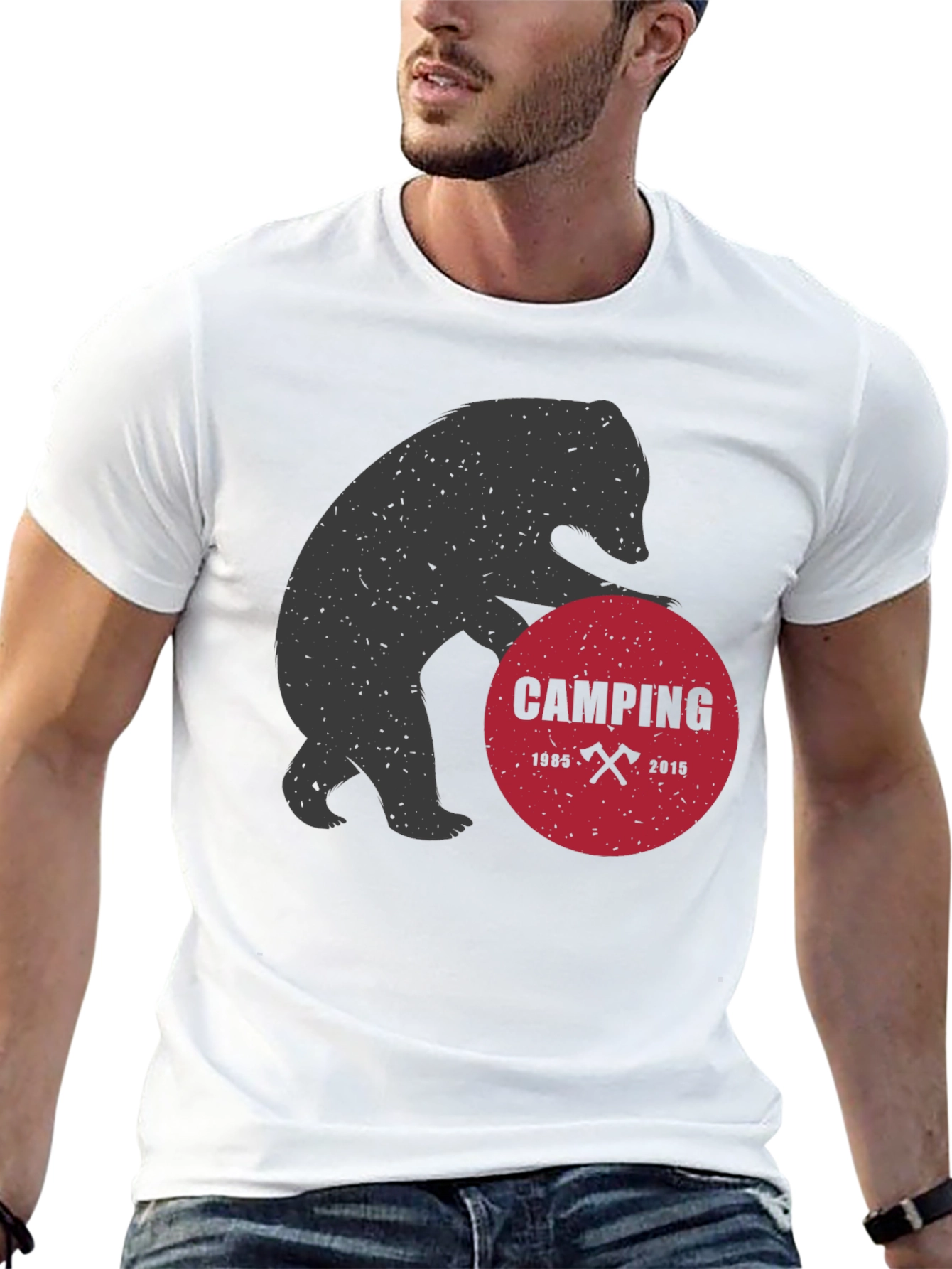 Camping Bear Graphic Tee - Adventure Ready!