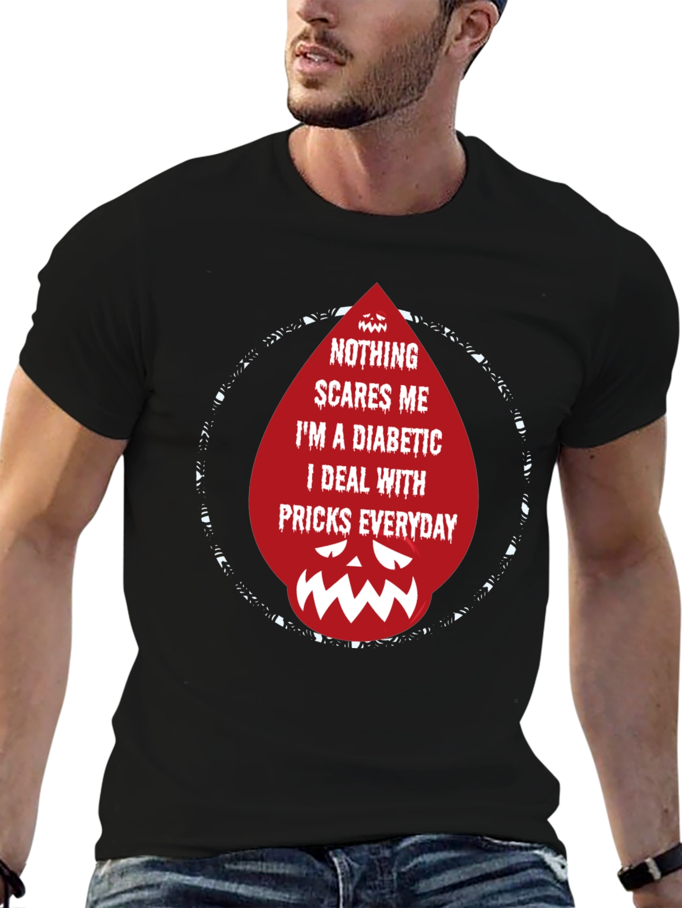 Diabetic Prick Graphic Tee - Funny Diabetes Awareness Shirt