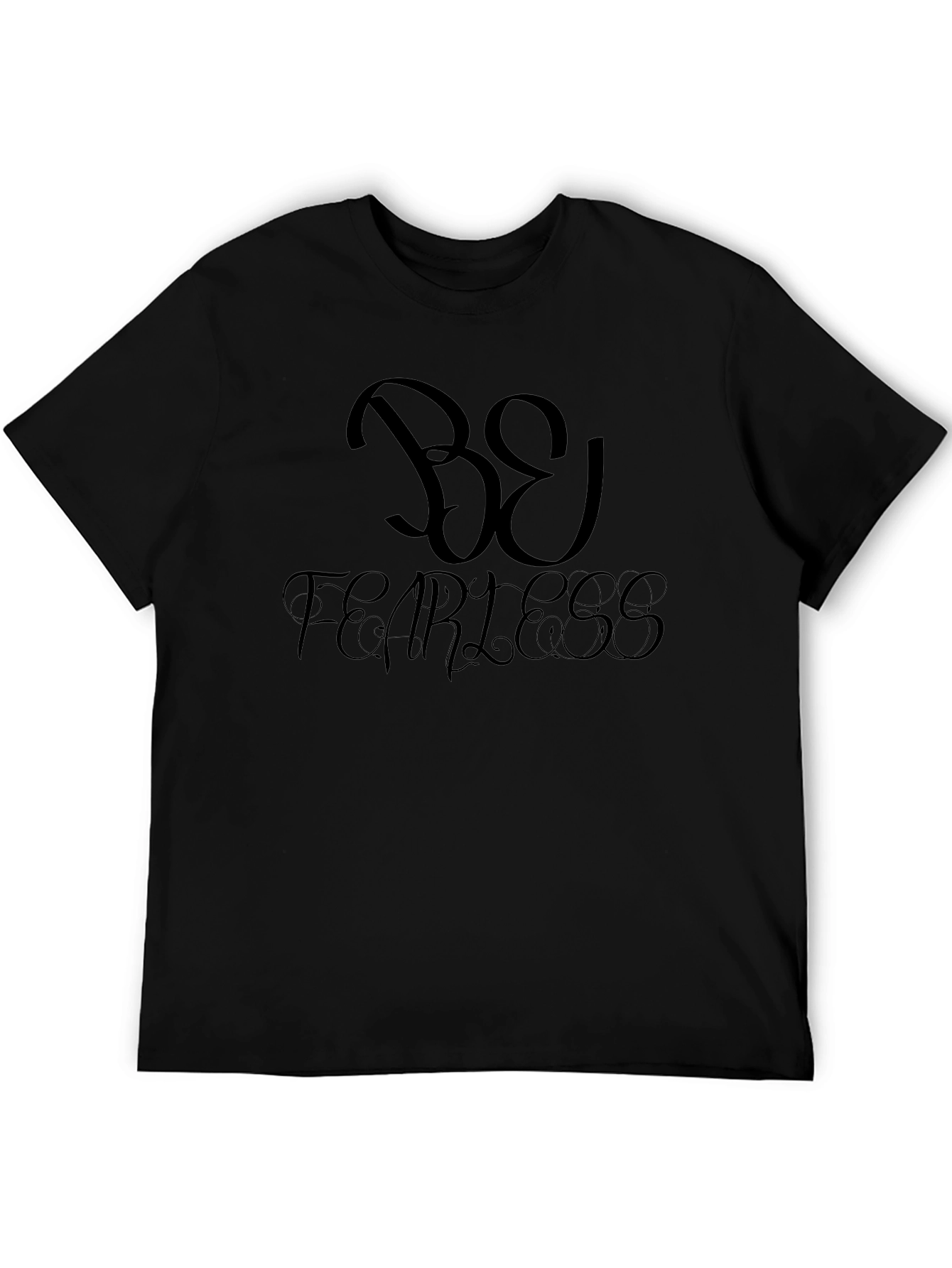 Be Fearless Black Graphic Tee - Short Sleeve