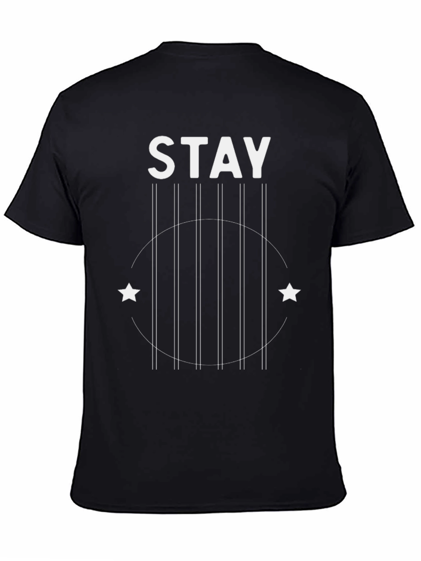 Stay Graphic T-Shirt - Black Crew Neck Tee