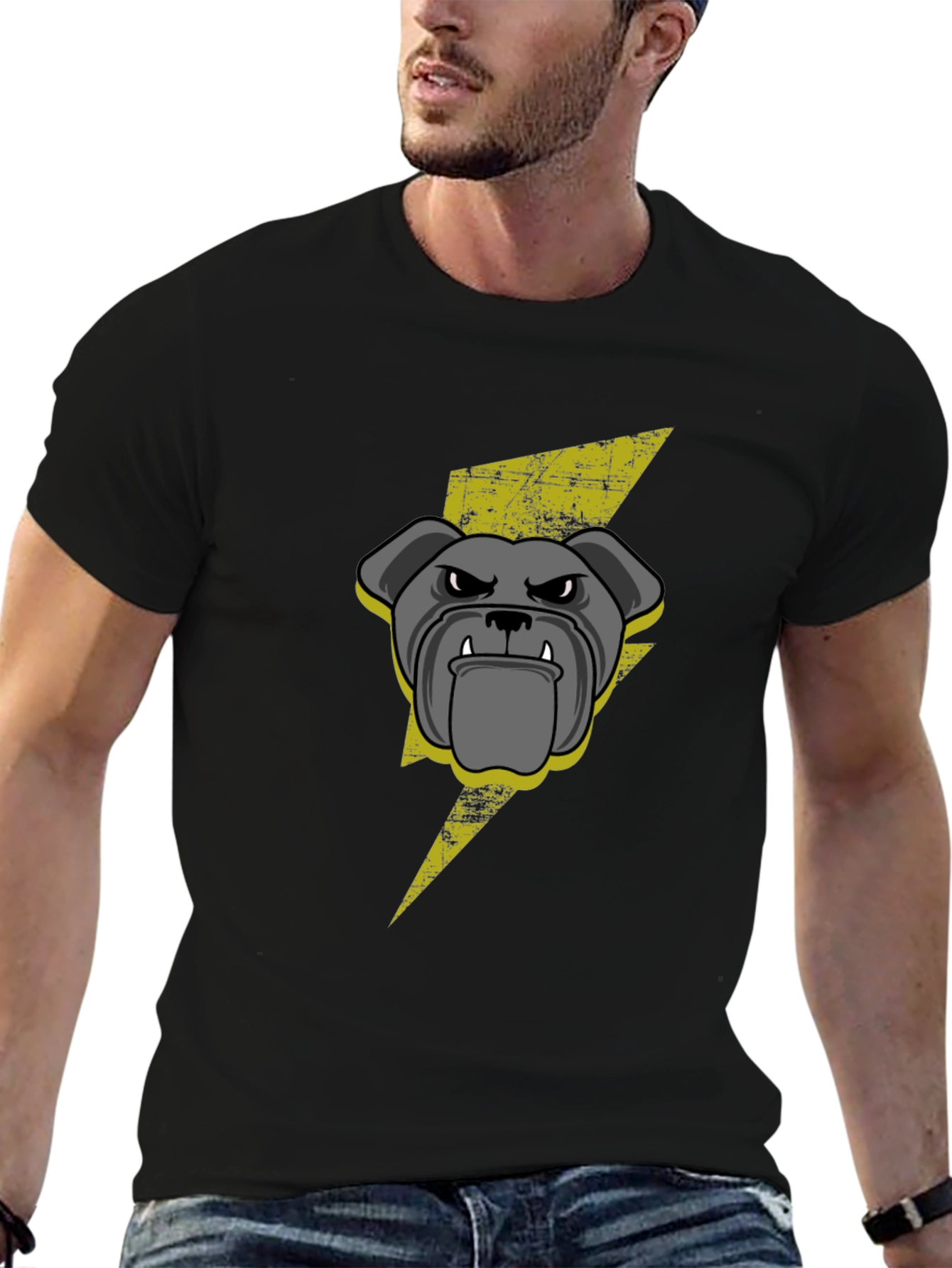 Bulldog Bolt Black Graphic Tee