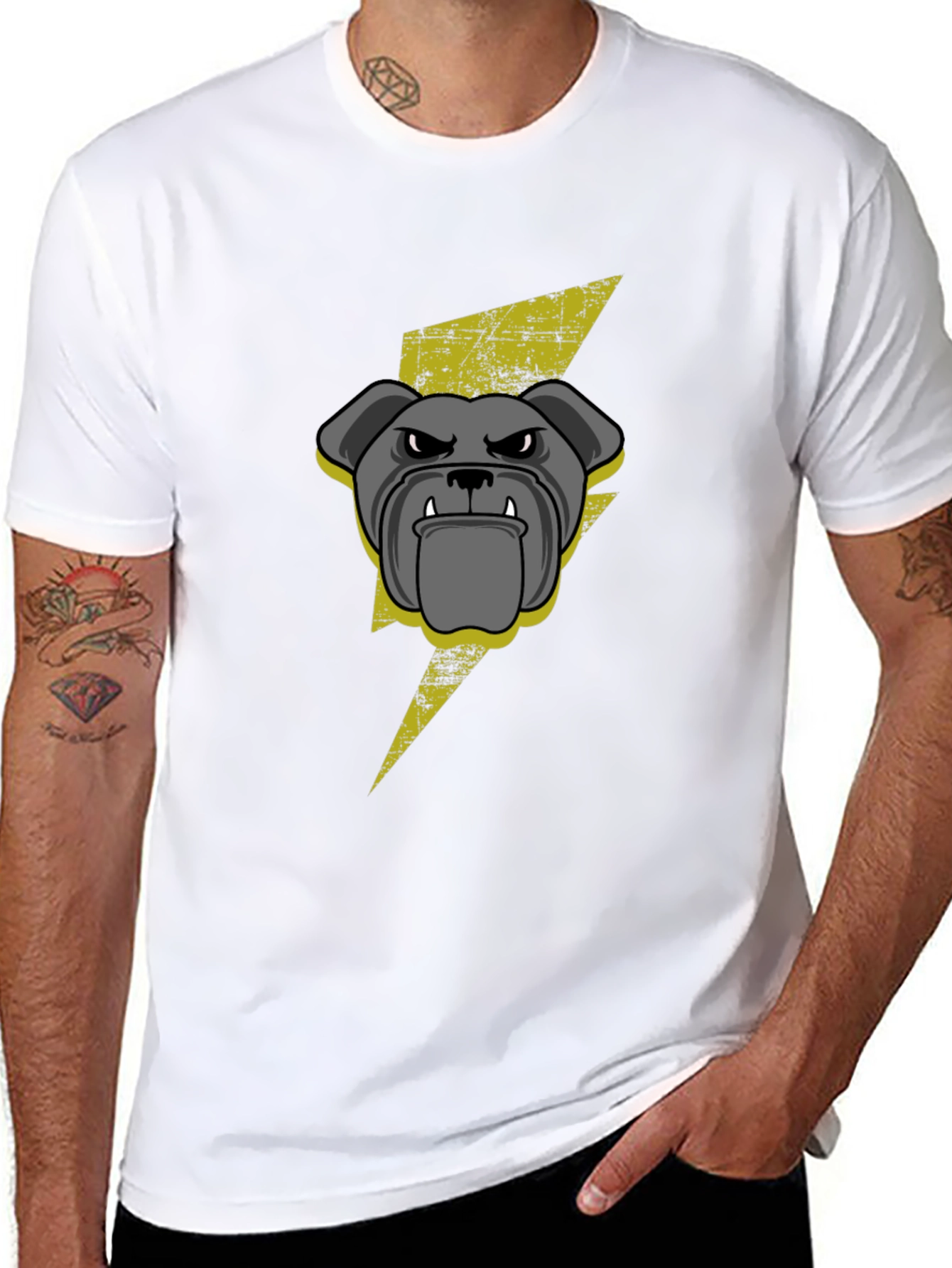 Bulldog Bolt Black Graphic Tee