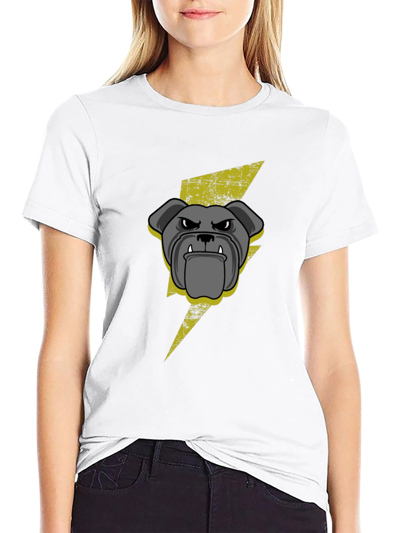 Bulldog Bolt Black Graphic Tee