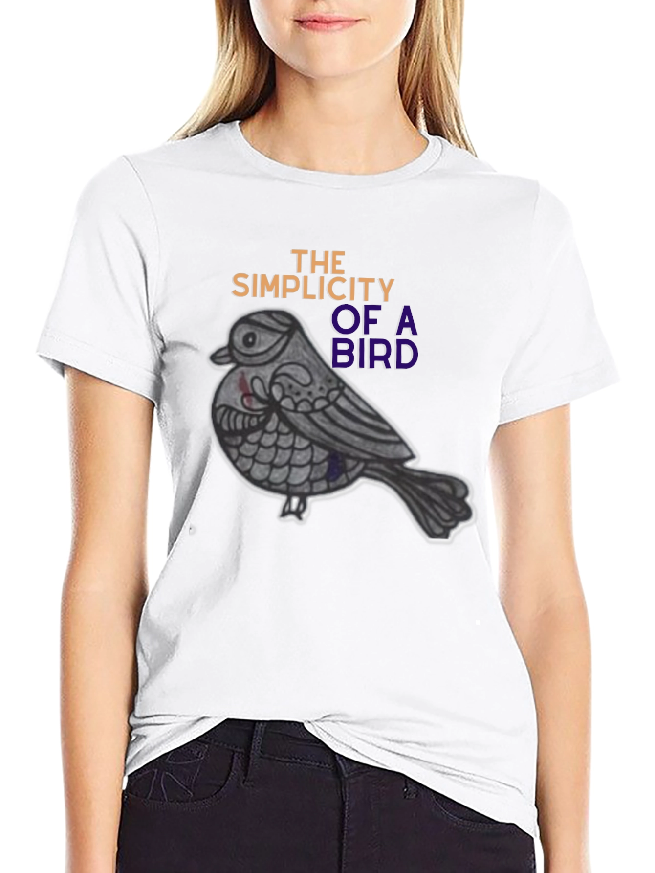 Simplicity Bird T-Shirt - Unique Graphic Tee