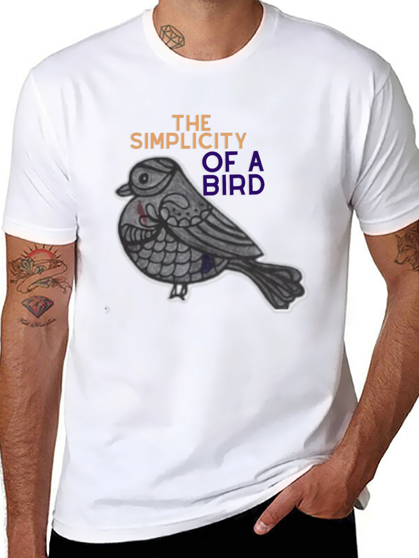 Simplicity Bird T-Shirt - Unique Graphic Tee
