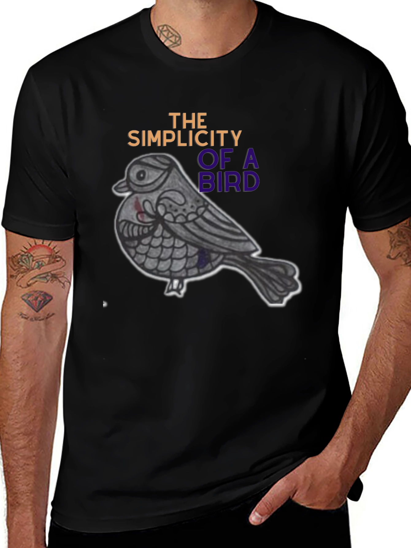 Simplicity Bird T-Shirt - Unique Graphic Tee