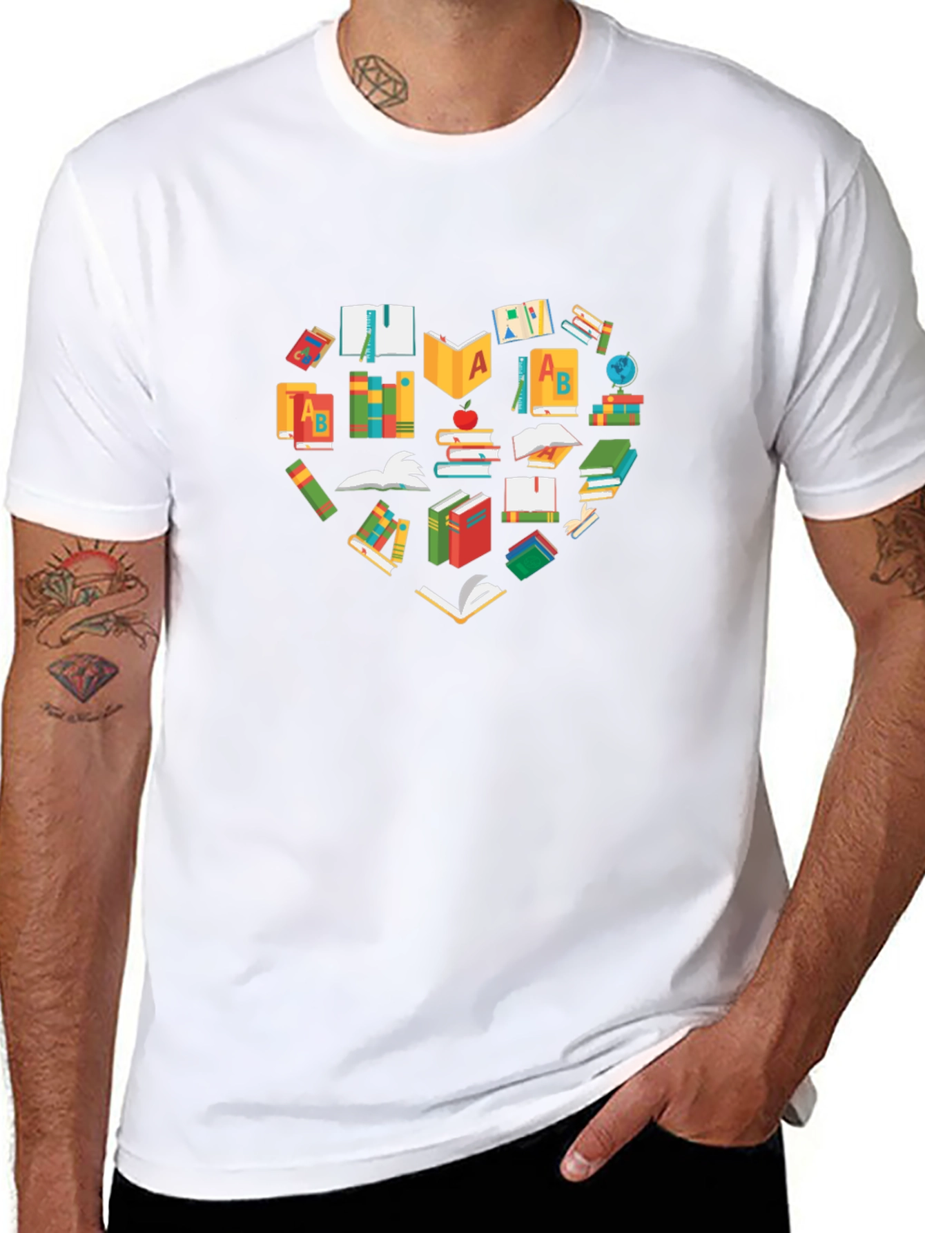 Book Lovers Heart T-Shirt