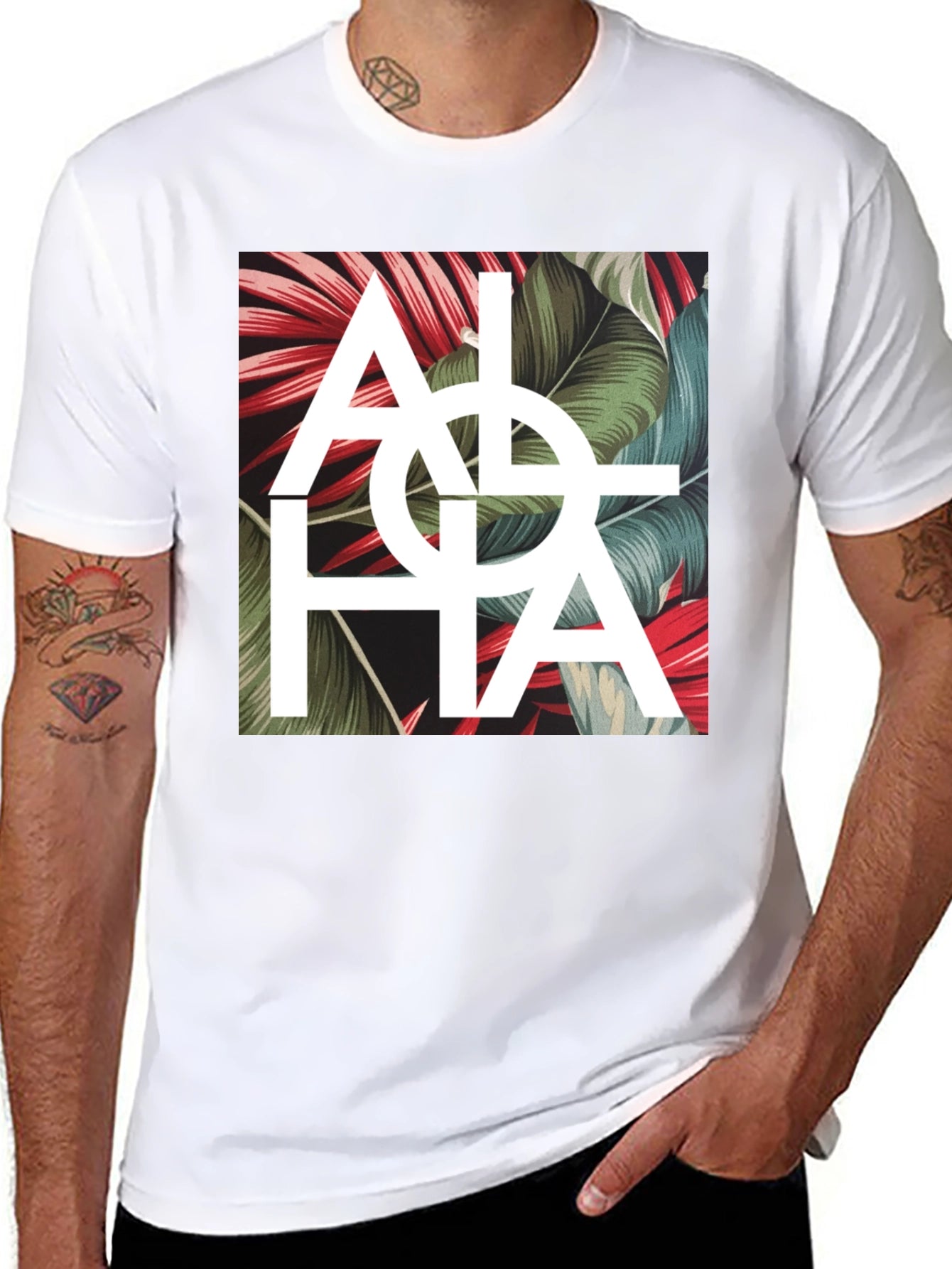 Aloha Graphic Print T-Shirt