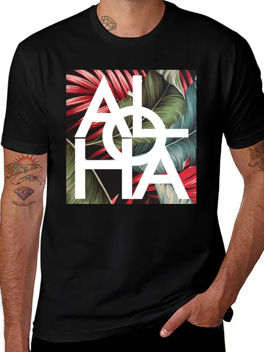 Aloha Graphic Print T-Shirt
