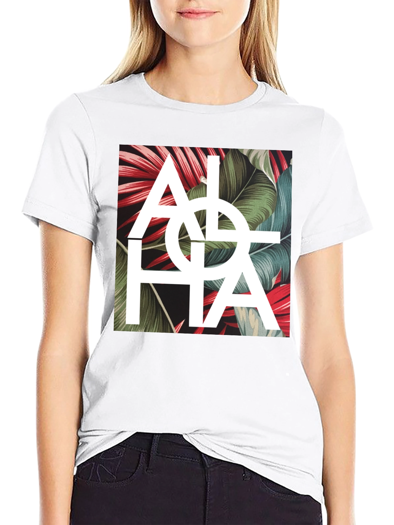 Aloha Graphic Print T-Shirt