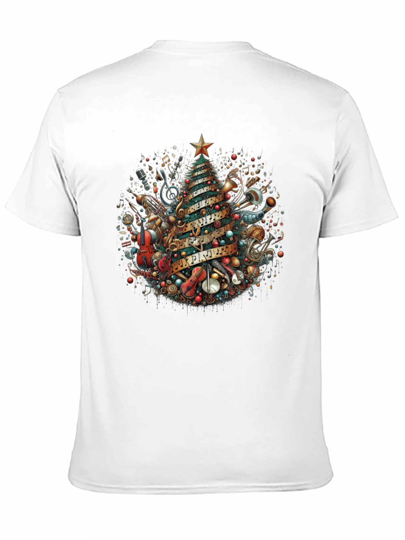 Musical Christmas Tree Graphic T-Shirt