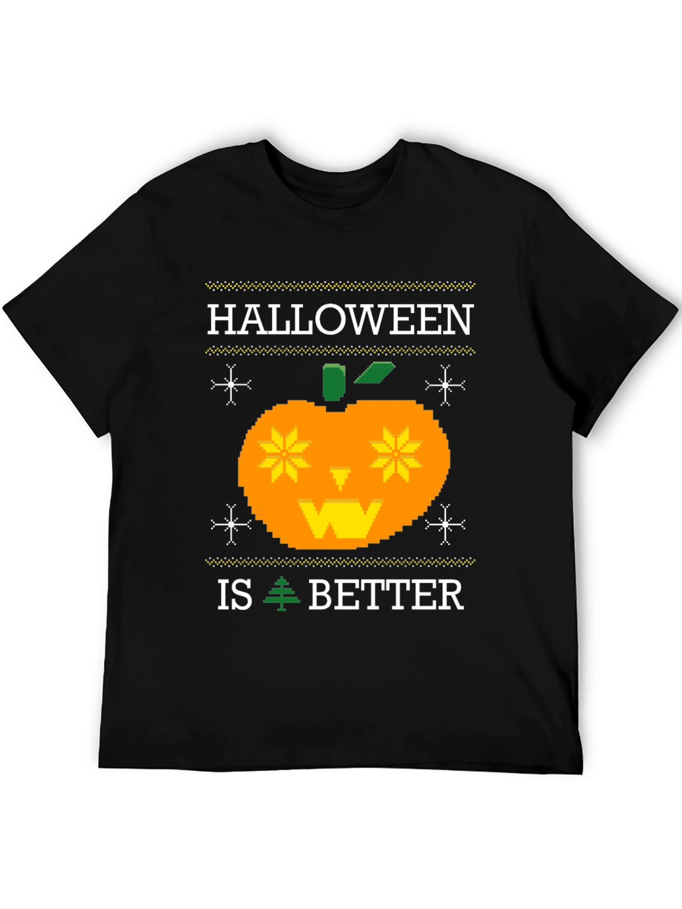 Halloween Pixel Pumpkin Graphic Tee
