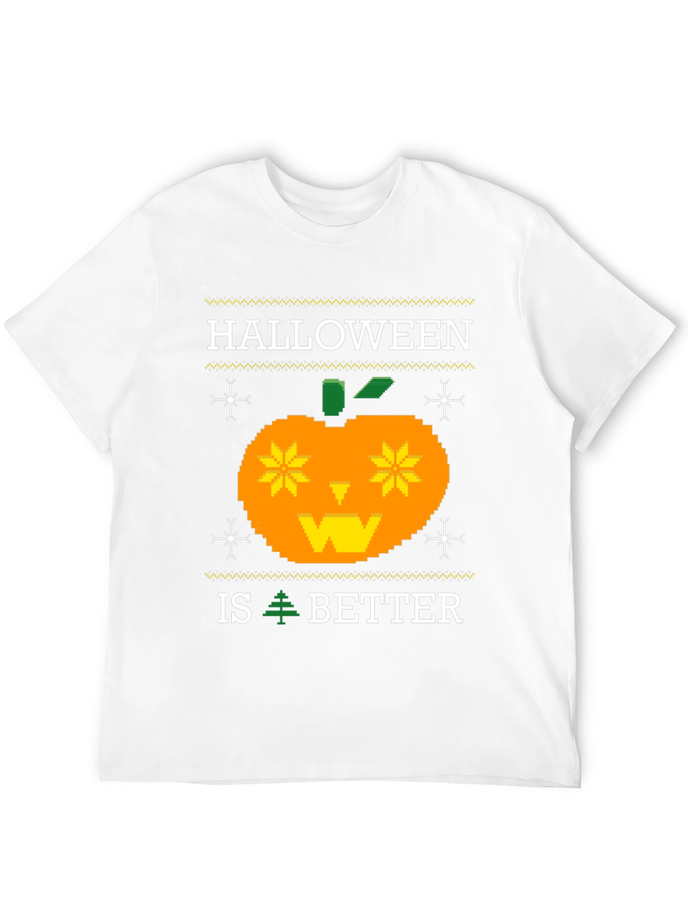 Halloween Pixel Pumpkin Graphic Tee