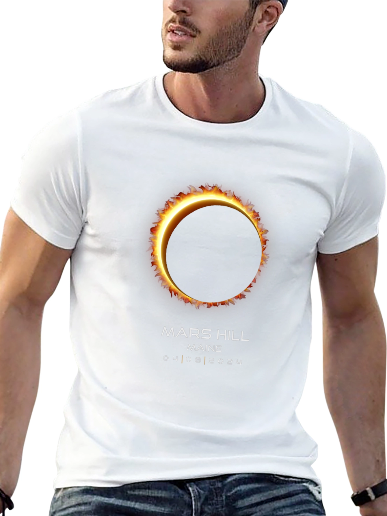 Mars Hill Maine Solar Eclipse T-Shirt 04.08.2024