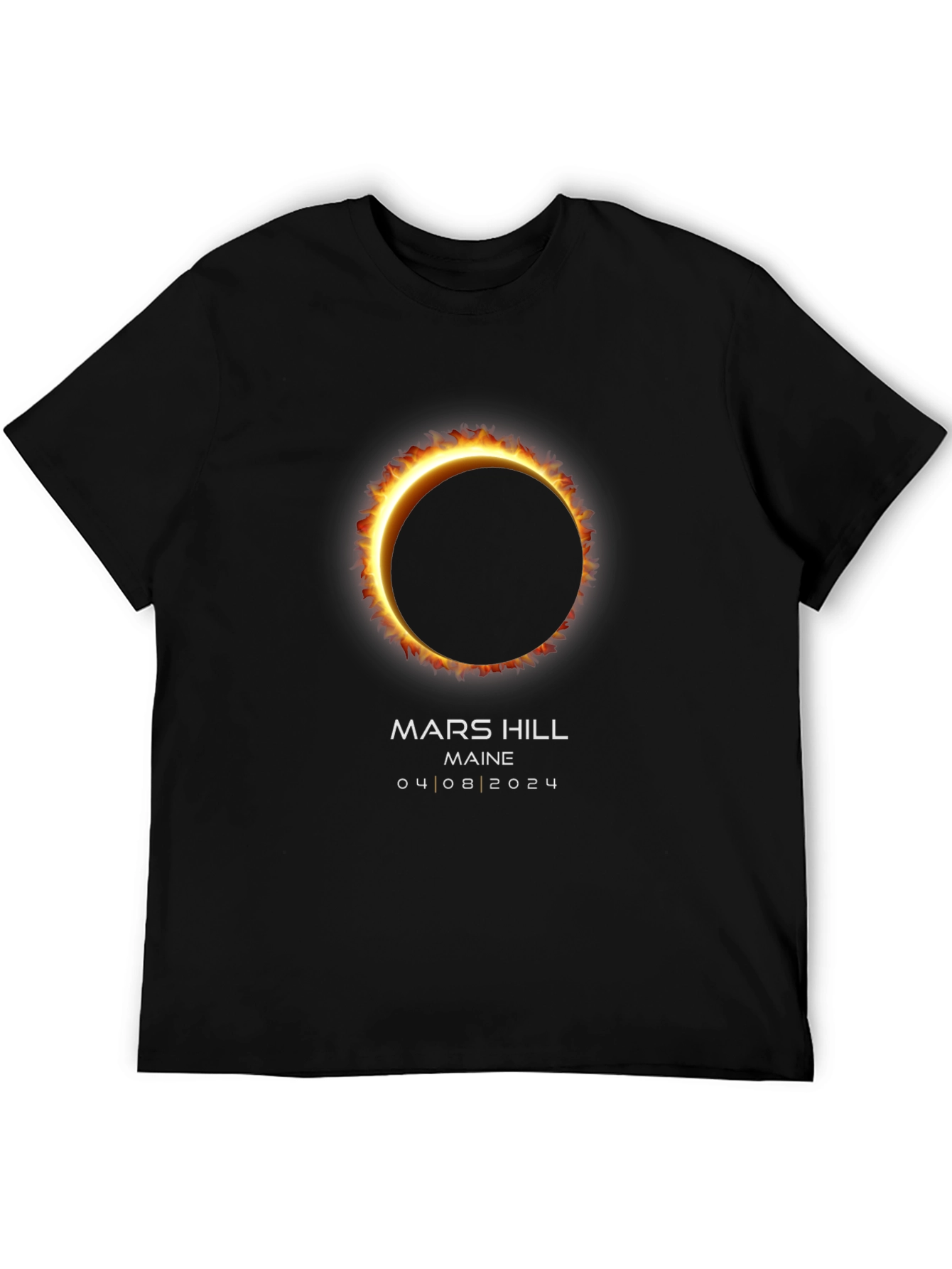 Mars Hill Maine Solar Eclipse T-Shirt 04.08.2024