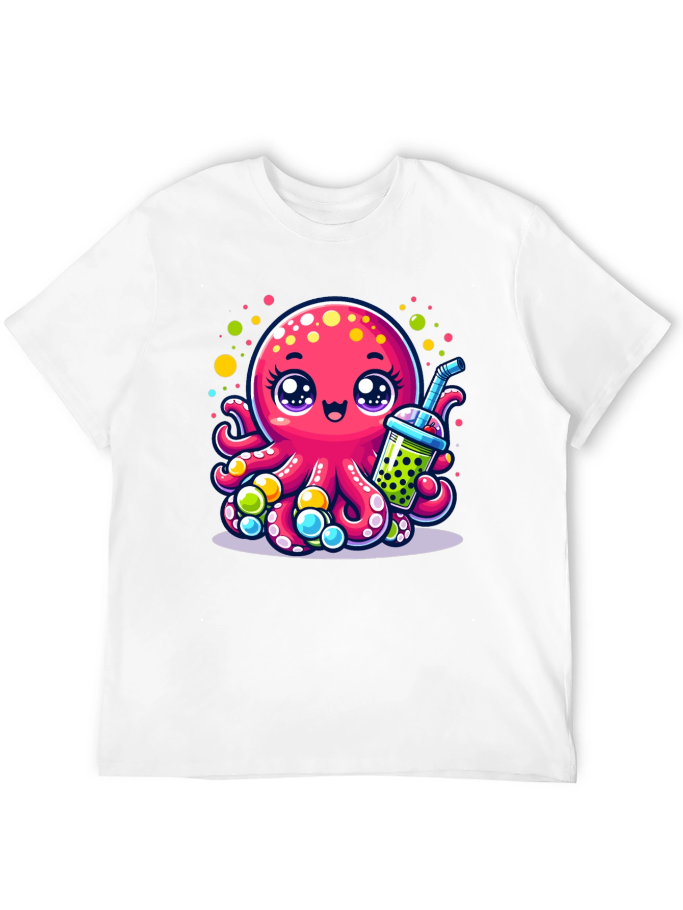 Cute Octopus Bubble Tea Graphic Tee