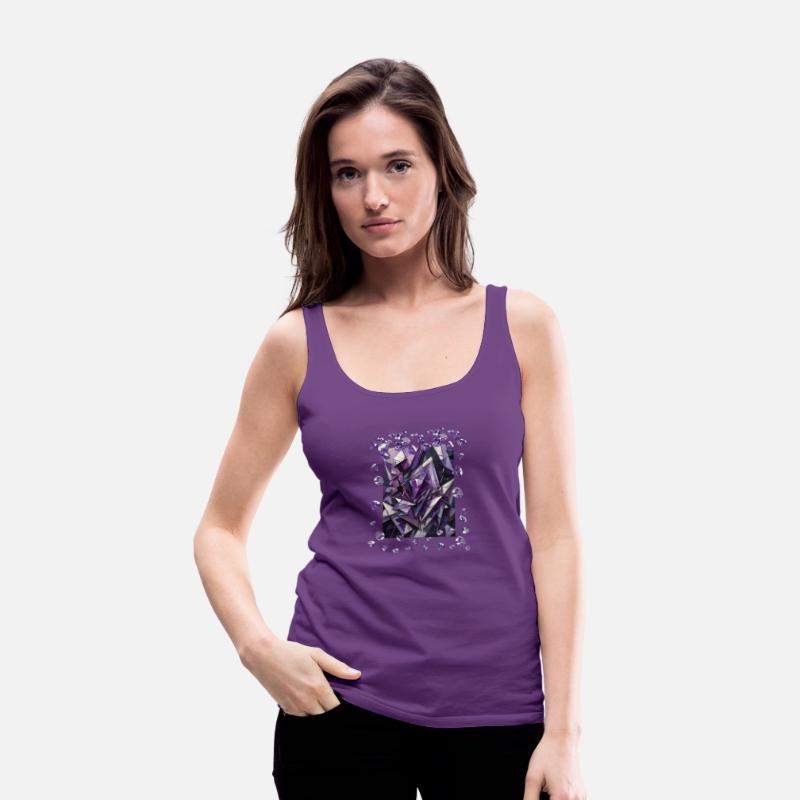 Abstract purple diamond figures