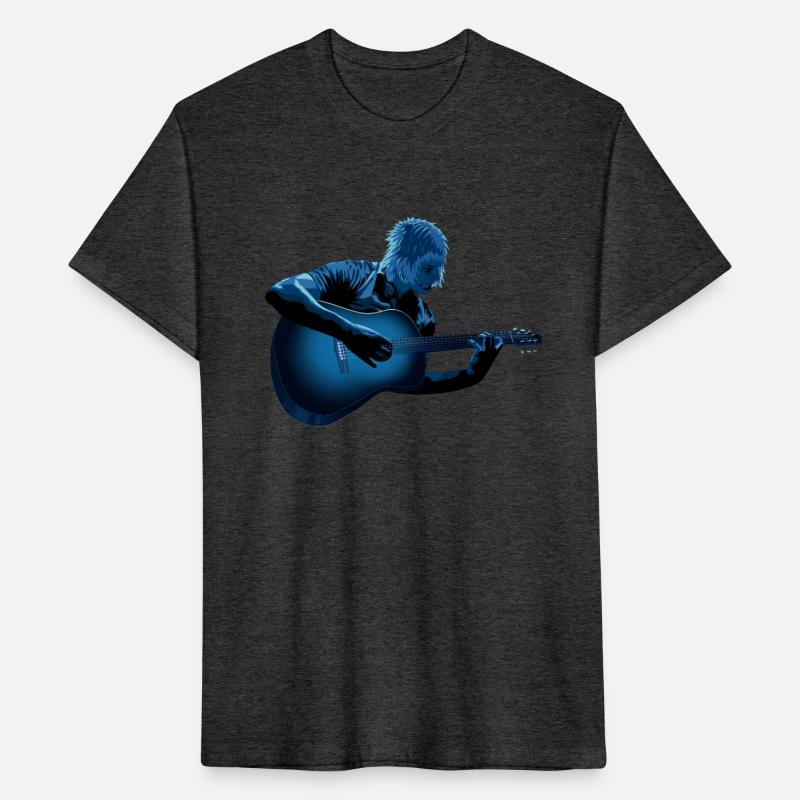 ACOUSTIC GUITAR ABSTRACT, MAN WOMAN PLAYING, RETRO